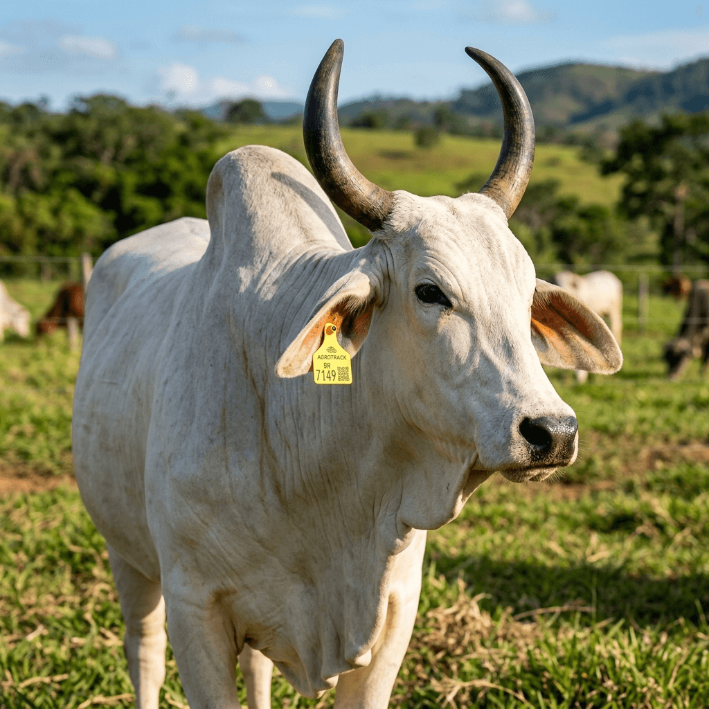 Nelore Zebu cattle close up portrait
